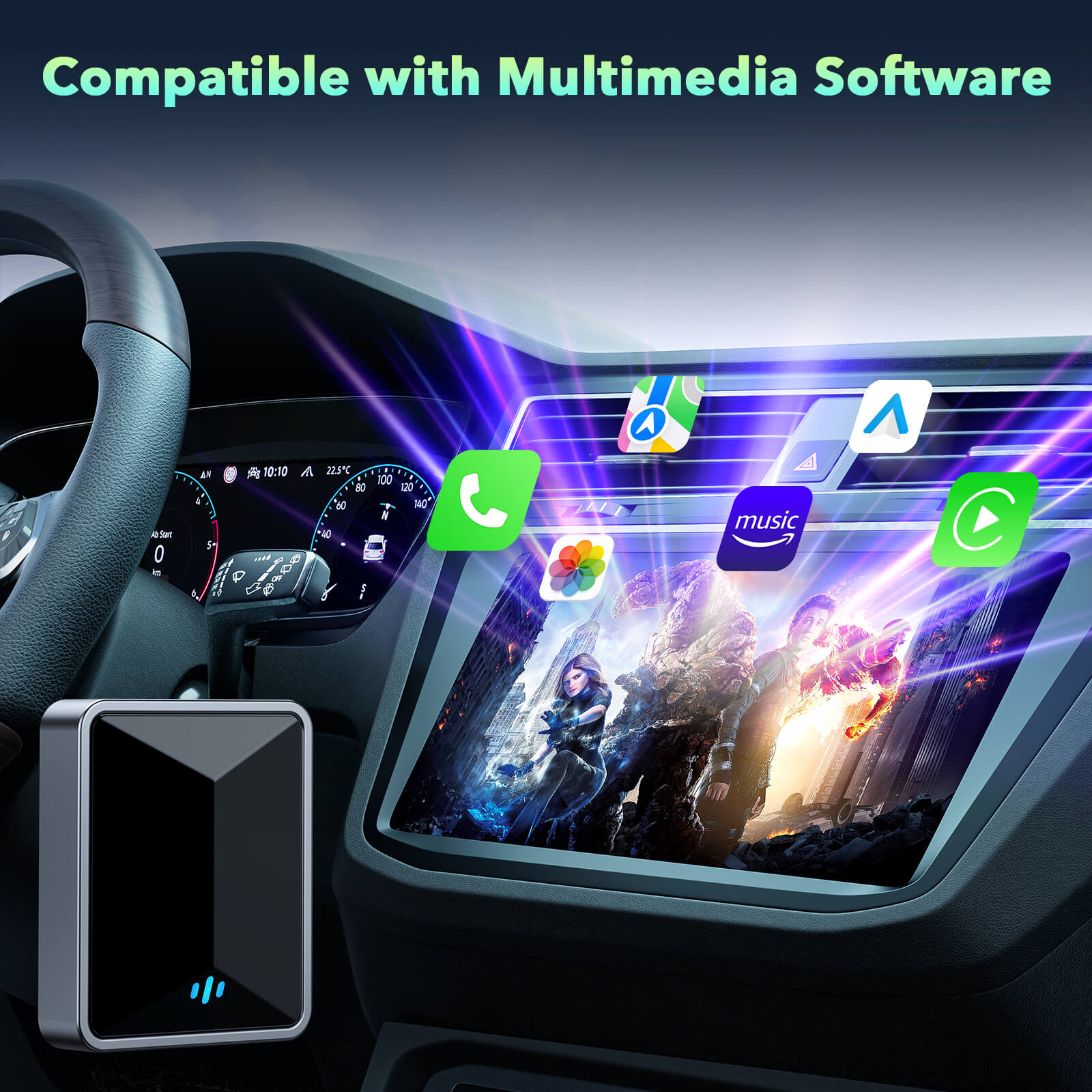 Carplay RC21 2 in-1 Adapter for OEM CarPlay & Android Auto Wireless Adapter