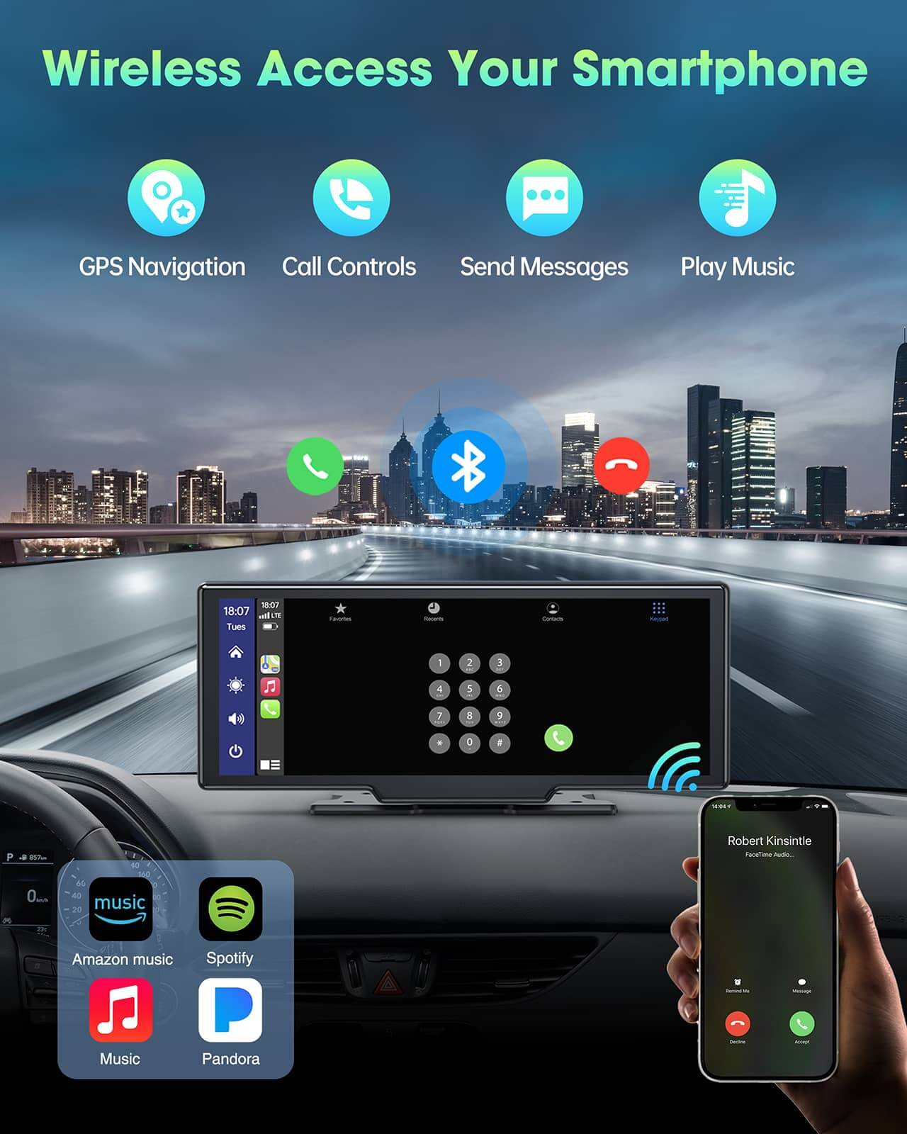 Carplay RC06 9.26" Wireless Car Stereo Carplay & Android Auto With Dual Cameras